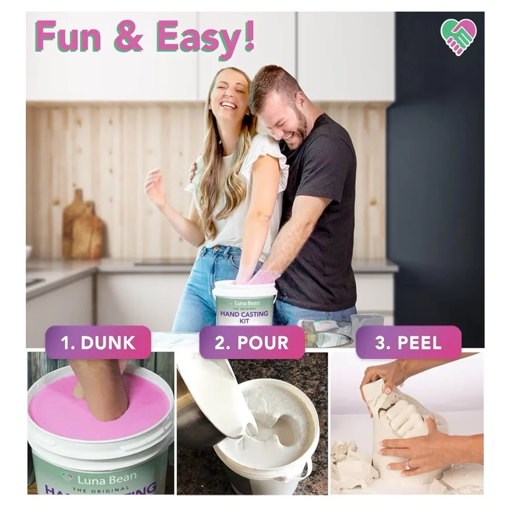 COUPLES DAY OR SPECIAL OCCASION Hand Casting Kit - White NEW